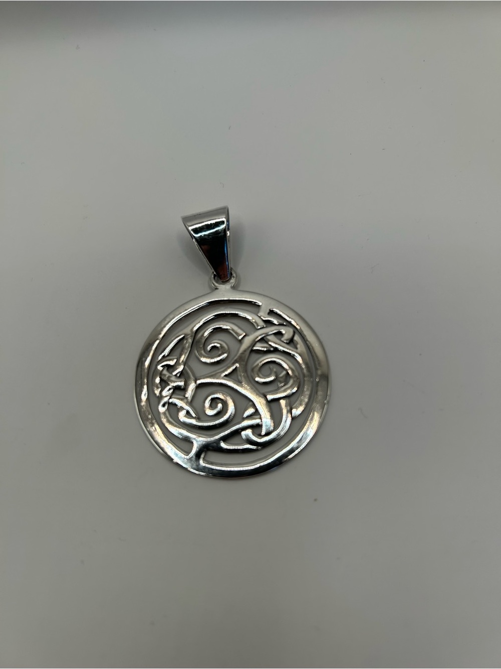 Silpada Vintage Sterling Silver Celtic Swirl Round Pendant